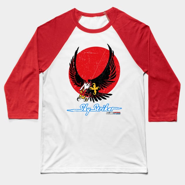 SkyStriker - Distressed Baseball T-Shirt by BigOrangeShirtShop